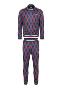 LONSDALE™ - Herren Trainingsanzug schmale Passform REDFORD - Navy/Red/Ecru