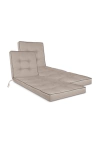 Aspero® - 2 Garten-Liegenauflagen Saragossa - Beige