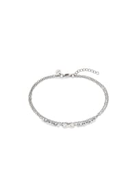 s.Oliver - Fußkette - mit Infinity und Schmuckperlen - silber