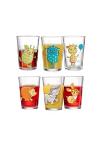 Ritzenhoff & Breker Kindergläser Monsterchen Waldtiere 205 ml 6er Set bunt - MONSTERCHEN, WALDTIERE - bunt
