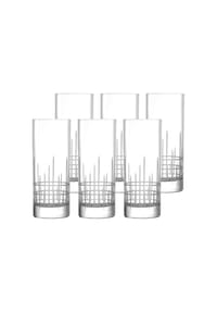 Stölzle Lausitz Longdrinkbecher New York Bar Manhattan 405 ml 6er Set transparent - NEW YORK BAR - transparent