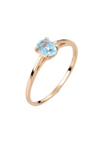 elli. PREMIUM - Ring Verlobungsring Topas Hellblau 585 Gelbgold - Gold