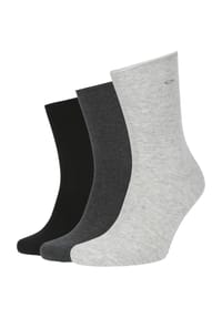 Calvin Klein - Socken, 3er Pack, Roll-Saum, Kurzsocken - 001 BLACK
