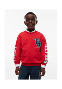 TOMMY HILFIGER - Sweatshirt Varsity, Baumwolle, für Kinder - XL7 RED