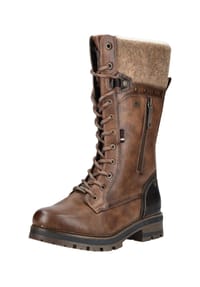 MUSTANG® - Lederimitat/Textil Stiefel - Dunkelbraun