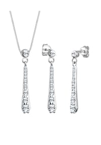 elli. - Schmuckset 925 Silber, Mit Kristallen Von Swarovski® - Silber