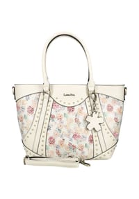 LAURA VITA® - Lederimitat/Textil Taschen - Weiß Kombi