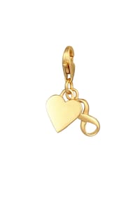 Nenalina - Charm Herz Infinity Symbol Anhänger Basic 925Er Silber - Gold