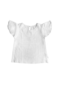 maximo® - GOTS MINI GIRL-Shirt, Flügelärmel, Musselinstoff - beigemeliert