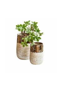 LOBERON Vase 2er Set Hafira beige/bronze - Amphoren - beige/bronze