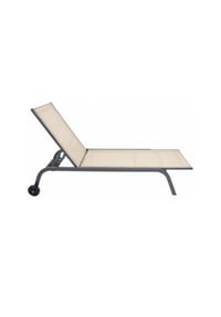 VCM. Sonnenliege rollbar, Maße ca. L. 192 x H. 32 x B. 58 cm, Garten Liegestuhl mit 5-fach verstellbarer Rückenlehne, Strandliege - Sonlas 192x58 - VCM Sonlas - Blau