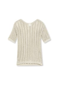 MADELEINE - Luftiger Sommerpullover mit Ajour-Muster - kitt