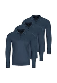 RAGMAN - Poloshirt 3er Pack Basic - Anthrazit