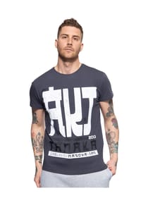 AKITO TANAKA - T-Shirt mit kontrastierendem Print Write - anthrazit