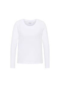 MUSTANG® - Damen Langarmshirt - Elly, Longsleeve, Regular Fit, Rundhals, Baumwolle - Schwarz