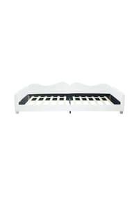KOMHTOM - Kinderbett 90x200 cm, weiß, Schlafsofa, mit Rücken- & Armlehnen - Weiß