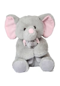 heunec® - Kuscheltier "Elefant mit Kind" - GRAU