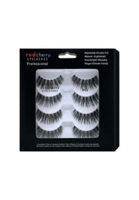 red cherry EYELASHES - Bandwimpern 43 - 4 Pairs - schwarz