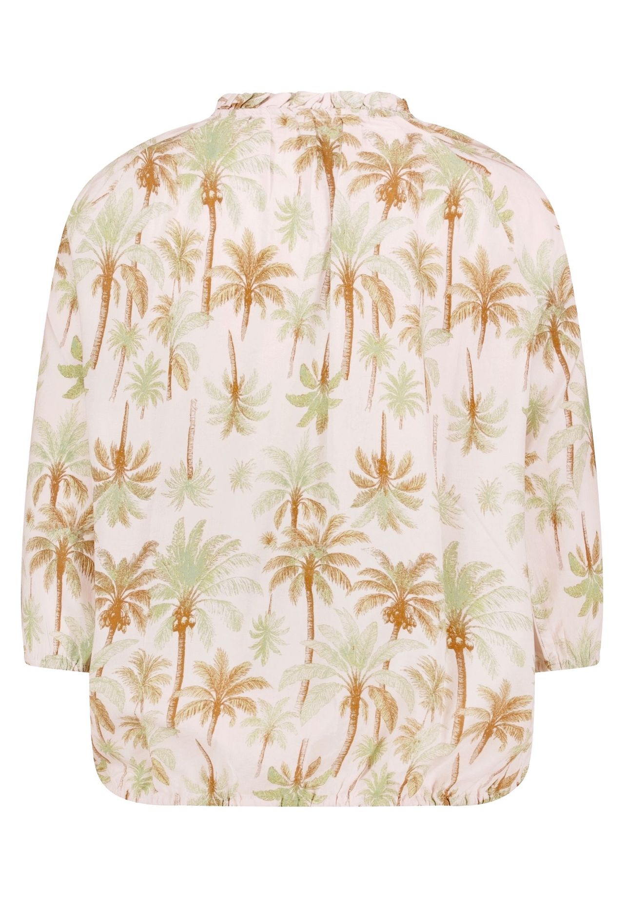 Cartoon Shirtbluse, Raffungselemente, FüR Damen, Beige, 42