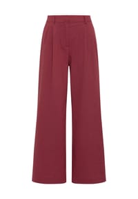 MANGUUN collection - Stoffhose, Bügelfalten, für Damen - 1 BURGUNDER