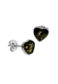 OSTSEE-SCHMUCK® - Ohrstecker , Herz , Silber 925/000 - silber