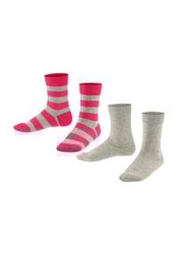 FALKE - Happy Stripe Socken, 2er-Pack, für Kinder - 3000 NAVY/BLAU