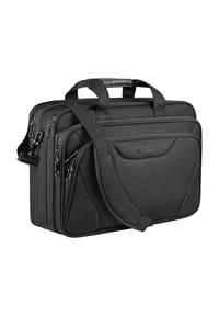 MANIKE - 18 Zoll Handtasche, geeignet für Laptops bis 17,3 Zoll - Schwarz