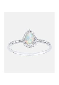 Diamant L'eternel - Cluster Ring, mit 0.1 ct Diamant, 375 Weißgold - white gold
