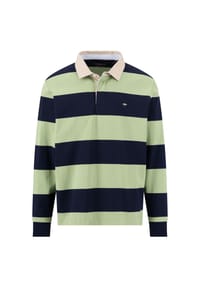 FYNCH-HATTON® - Rugby Polo Stripe, 685  NAVY, M - 342  AUBERGINE