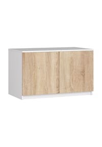 Akord - Kleiderschrank-Aufsatz S90 mit 2 Türen und 2 Einlegeböden - erle