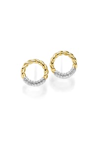 Adelia's - Adelia's Neuheit 2026 - Ohrstecker Ohrringe aus 925 Silber vergoldet mit Zirkonia - gold