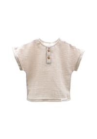 maximo® - GOTS MINI BOY-Hemd, kurzer Arm Musselinstoff - altindigo-weiß-streifen