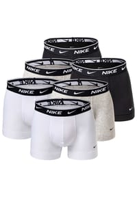 NIKE - Everyday Cotton Stretch Trunks, 6er Pack - Schwarz