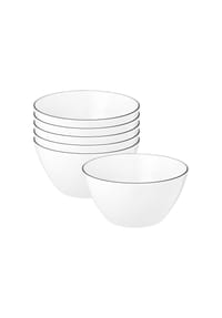 Seltmann Weiden Müslischalen Lido Black Line ø 15 cm 6er Set weiß - LIDO BLACK LINE - weiß