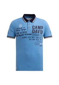 CAMP DAVID - Poloshirt Cabo Verde Kurzarmshirt mit Polokragen - hellblau