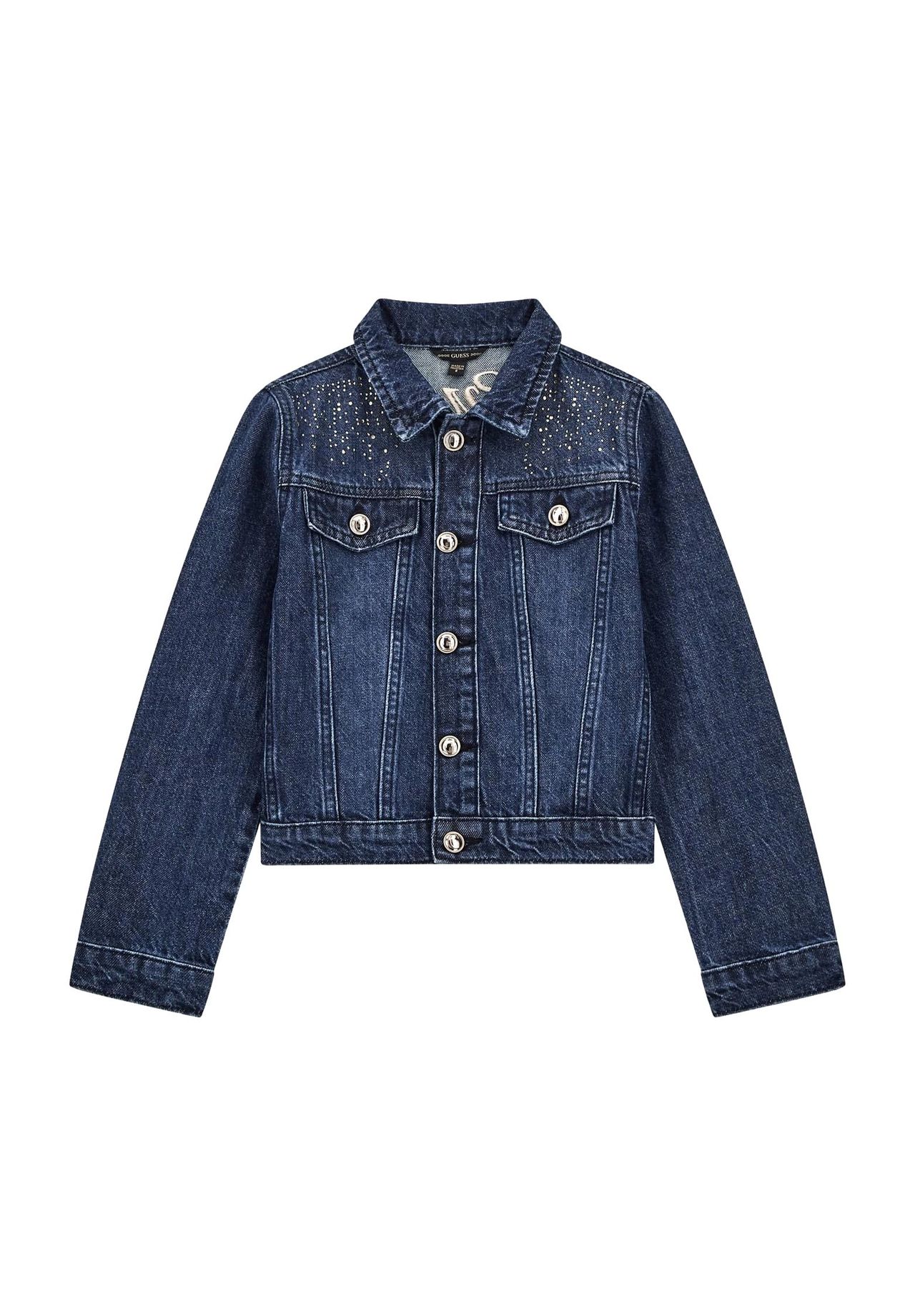 GUESS Jeansjacke, Baumwolle, Strass, für Kinder | GALERIA