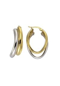 CELESTA® - Damen Creolen "324310179", 333er Weiß-/Gelbgold - bicolor