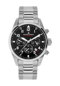 JACQUES LEMANS BARCELONA - Herren Chronograph - SILBER/BLAU