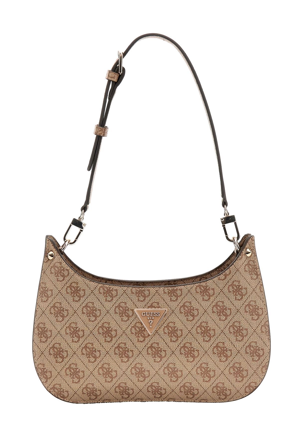 GUESS Schultertasche, Logo-Muster, Reißverschluss, für Damen | GALERIA