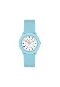 s.Oliver - Armbanduhr mit Glitzerdetails - blau