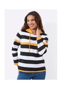 Witt - Sweatshirt - jade-schwarz-geringelt