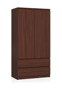 Akord - Kleiderschrank S90 mit 2 Türen, 2 Schubladen und 4 Einlegeböden - artisan-eiche