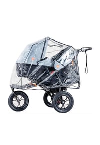 out n about - Nipper Doppelkinderwagen Babywanne XL Regenschutz - transparent