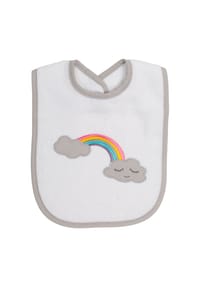 Smithy - Lätzchen Wolkenweich Regenbogen weiß - weiß