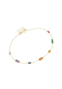 Luigi Merano® - Armband mit farbigen Steinen, Gold 375 - mehrfarbig