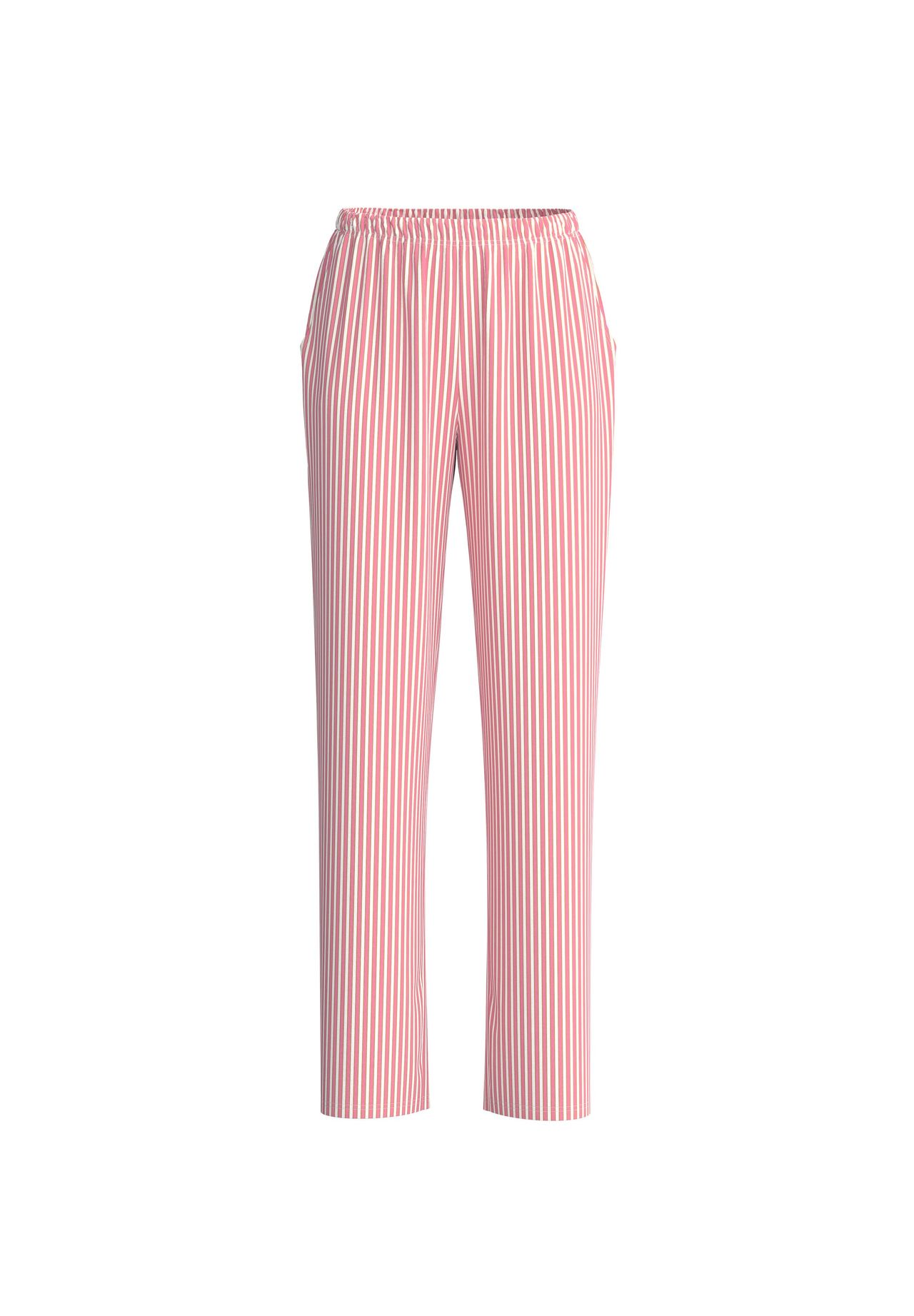 Calida Damen Rosa Sleep Over M&M Pyjamahosefür L, Geradlinige Silhouette Mit Zeitlosem Streifenmuster - Bild 5