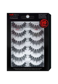 red cherry EYELASHES - Bandwimpern WSP - 6 Pairs - schwarz