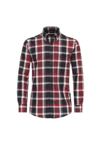 CASAMODA - Herren Freizeithemd kariert Comfort Fit - Mittelrot