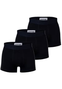 LACOSTE - Herren Boxershorts, 3er Pack - Trunks, Casual, Cotton Stretch, Logobund - Schwarz