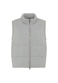 olsen - Weste mit kleinem Stehkragen und Reißverschluss - Pearl Grey Melange